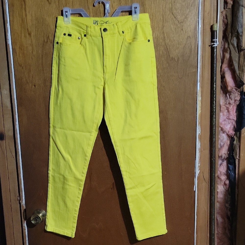 DC Yellow Skinny Jeans (Vibrant Cotton Blend)